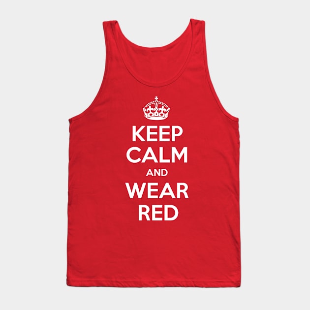 Keep Calm and Wear Red Tank Top by BlueScript